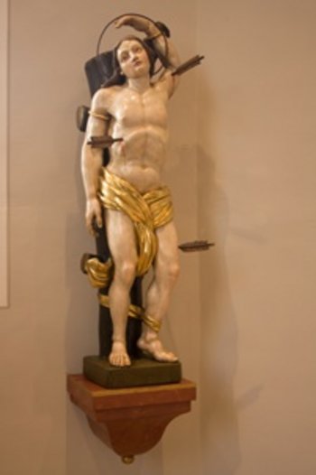Statue des Heiligen Sebastian vor 1805 Statue des Heiligen Sebastian vor 1805